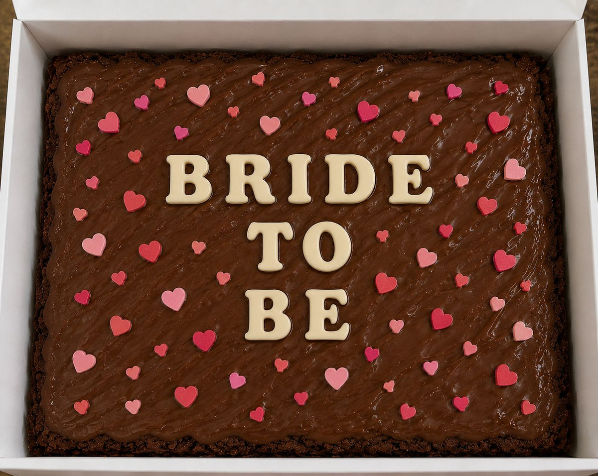Brownie cake spelling Bride To Be